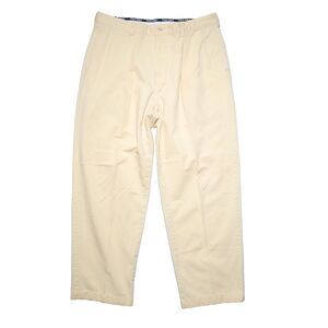 Vtg Polo Golf Ralph Lauren Pleated Pant Men 36x30 Classic Butter Yellow Crest